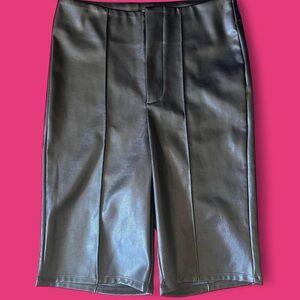 Good American Black Faux Leather Pants